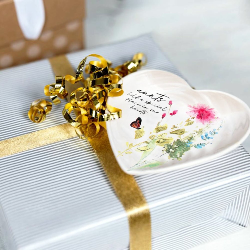 NWT Trinket Dish, Gift for Aunt - watercolor floral art by Amylee Weeks